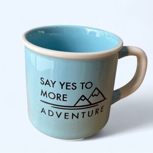 Indigo Light Blue Say Yes to More Adventure Coffee Tea Mug Gift Idea
